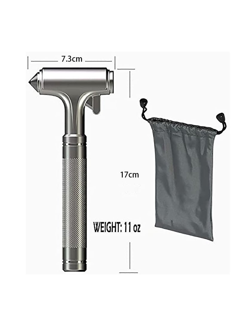 SYOSI Metal Car Glass Breaker with Seat Belt Cutter, Automotive Safety Hammer, Emergecy Escape Tool, Portable Small Car Window Hammer, Hard Aluminium Alloy Head - Image 2