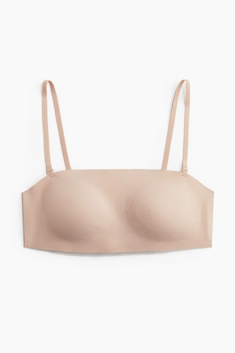 H&M Padded microfibre bandeau bra