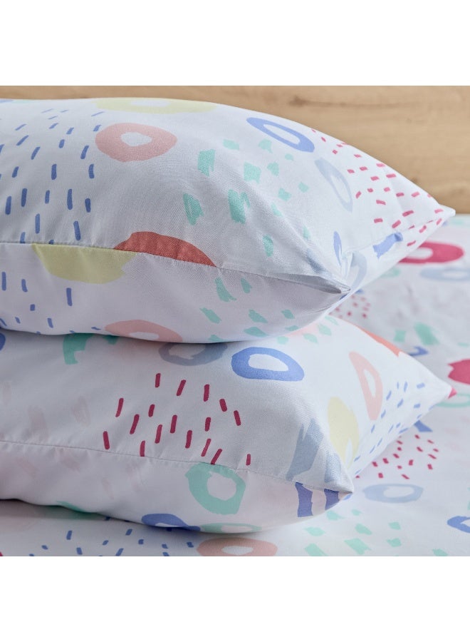 Home Box Nora 2-Piece Regina Reversible Microfibre Pillow Cover Set 75 x 50 cm - Image 4