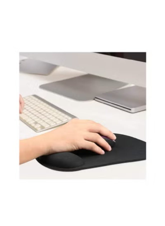 Terabyte Gel Mouse Pad with Wrist Rest Support Black - Image 3