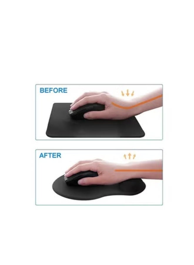 Terabyte Gel Mouse Pad with Wrist Rest Support Black - Image 4
