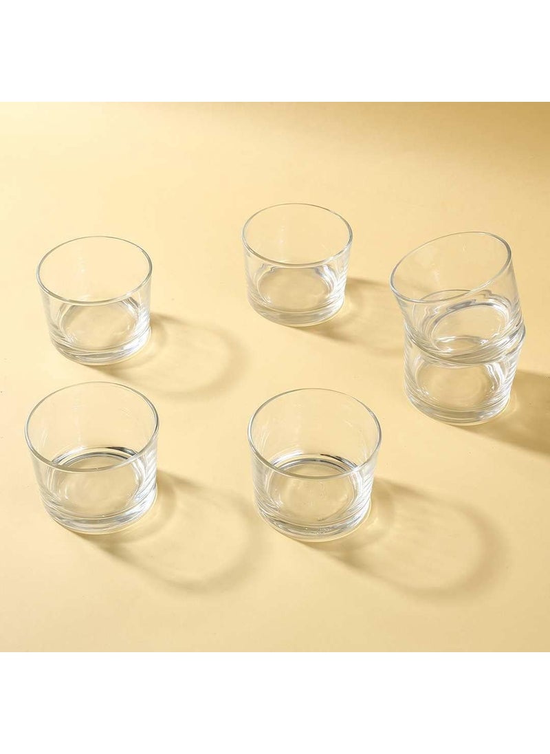 smart serve smart serve Grande Dessert Glass Lead Free 210ml Transparent Set of 6  - Image 1