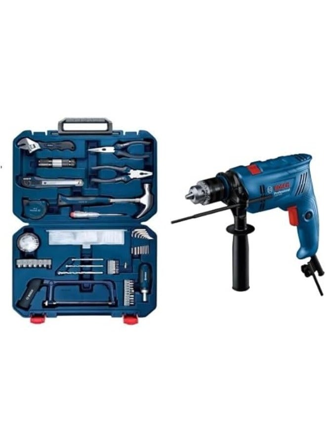 BOSCH Bosch Professional GSB 600 Drill Driver, with 108 -Piece Accessory Kit and Storage Box, Blue - Image 1
