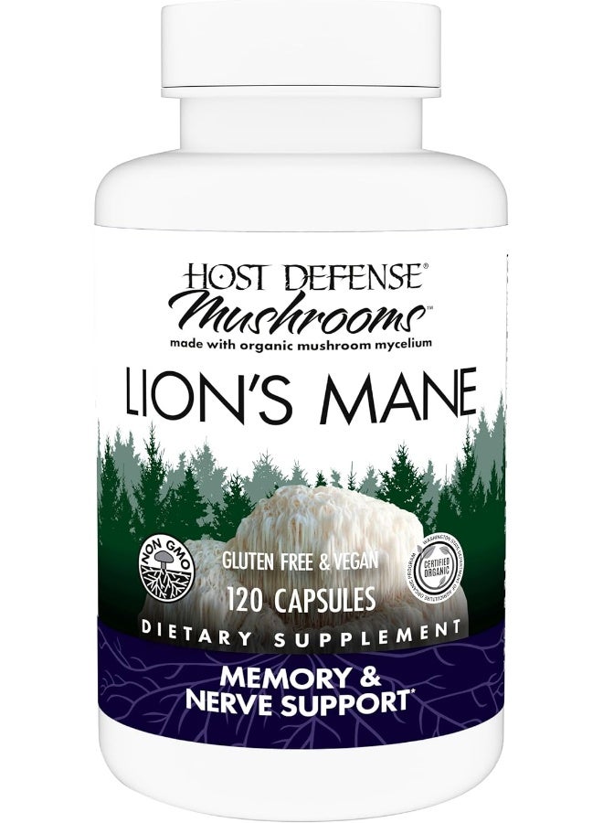 Host Defense Lion's Mane Capsules - 120 Veg Caps - Image 1