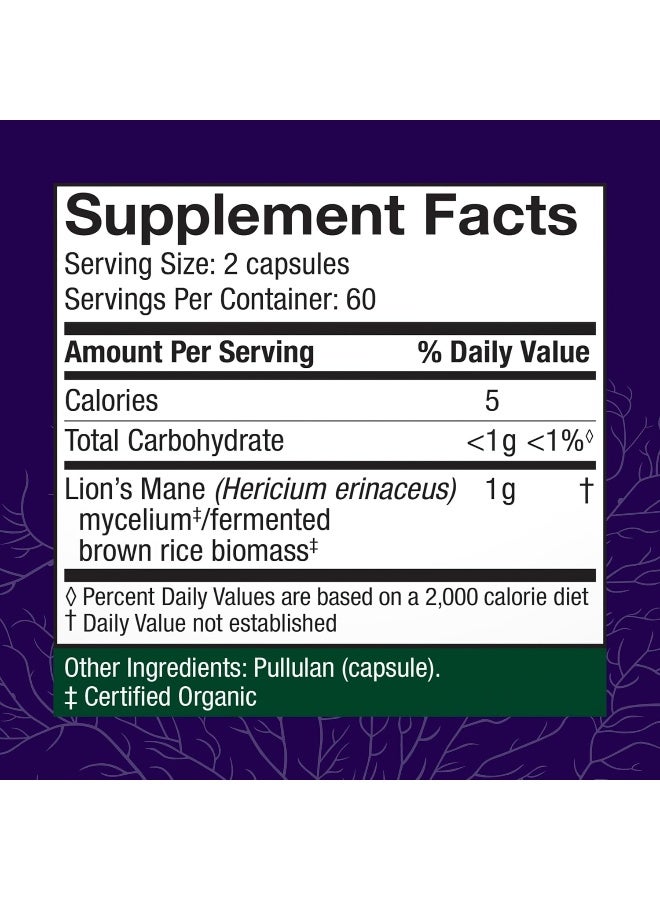 Host Defense Lion's Mane Capsules - 120 Veg Caps - Image 2