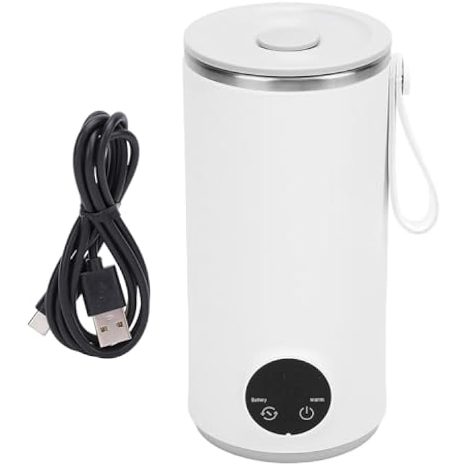 Srliya Portable Electric Travel Kettle 400 Ml Wireless 6000 Mah Rechargeable 400 Ml 4 Gears Hot Water Boiler For Travel In Stainless Steel - Image 1