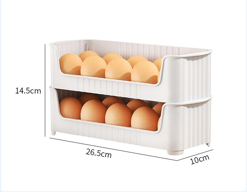 MosQuick Set of 3 Stackable Egg Tray Holds 30 Eggs Ideal Egg Storage Box Durable Organizer - Image 3
