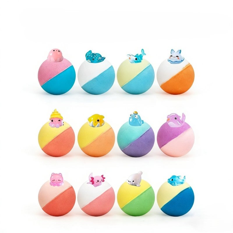 Kids Bath Bomb 6-Pack 50G Multicolor Gentle Bubble Essential Oil Spa Bath Ball With Ocean Surprise Toys - High Capacity for Travel for Kids Bath Time Fun - Image 3