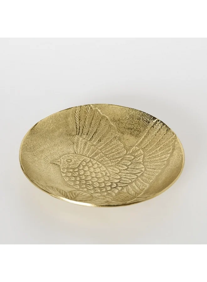 Home Box Popin Aluminium Etched Round Tray 30 x 30 x 5 cm