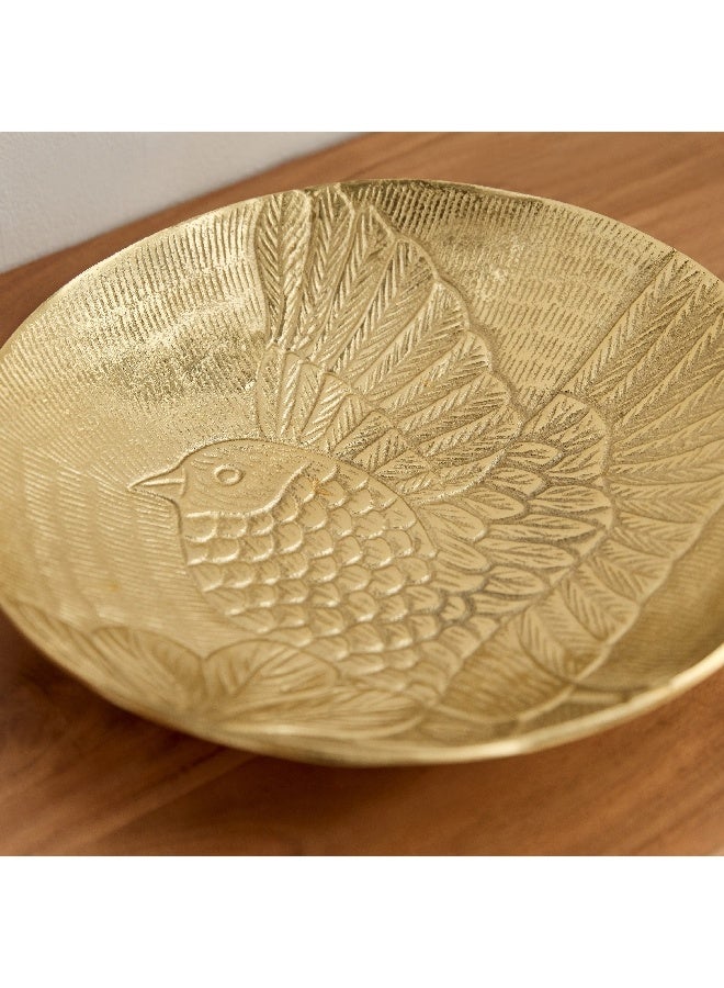 Home Box Popin Aluminium Etched Round Tray 30 x 30 x 5 cm - Image 2