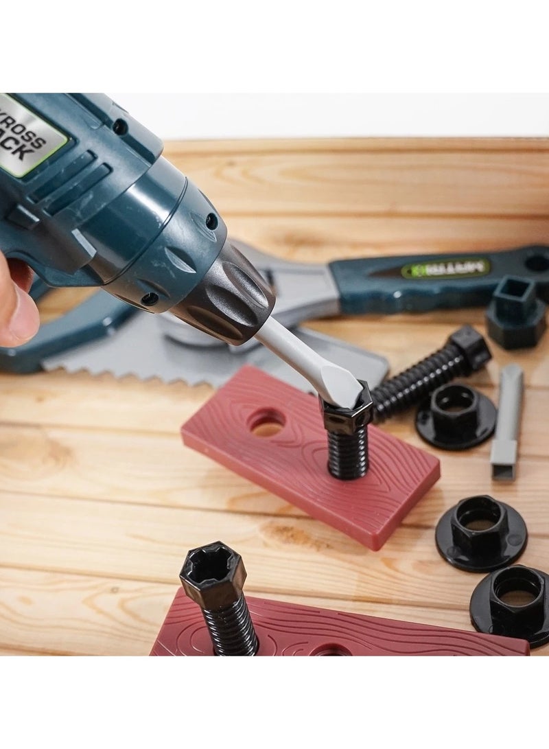 سيجو مجموعة أدوات محاكاة المهندس للأطفال – 14 قطعة مع خوذة وشنيور – لعبة تعليمية آمنة ومسلية – MT2-4 - Image 4