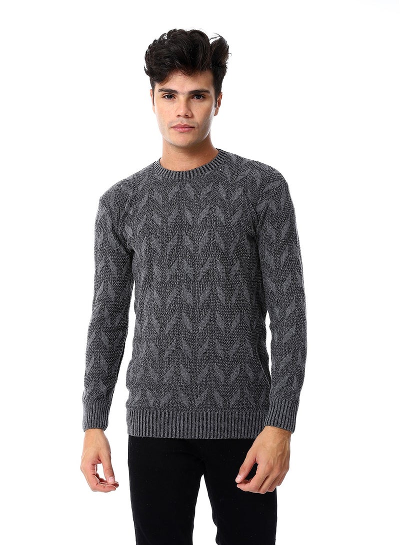 Caesar Wool Mens Pullover With Multi Design - Image 1