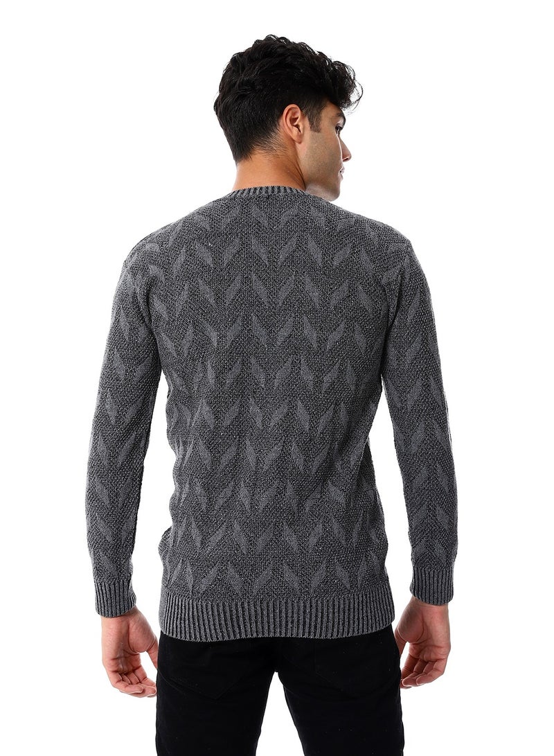 Caesar Wool Mens Pullover With Multi Design - Image 4