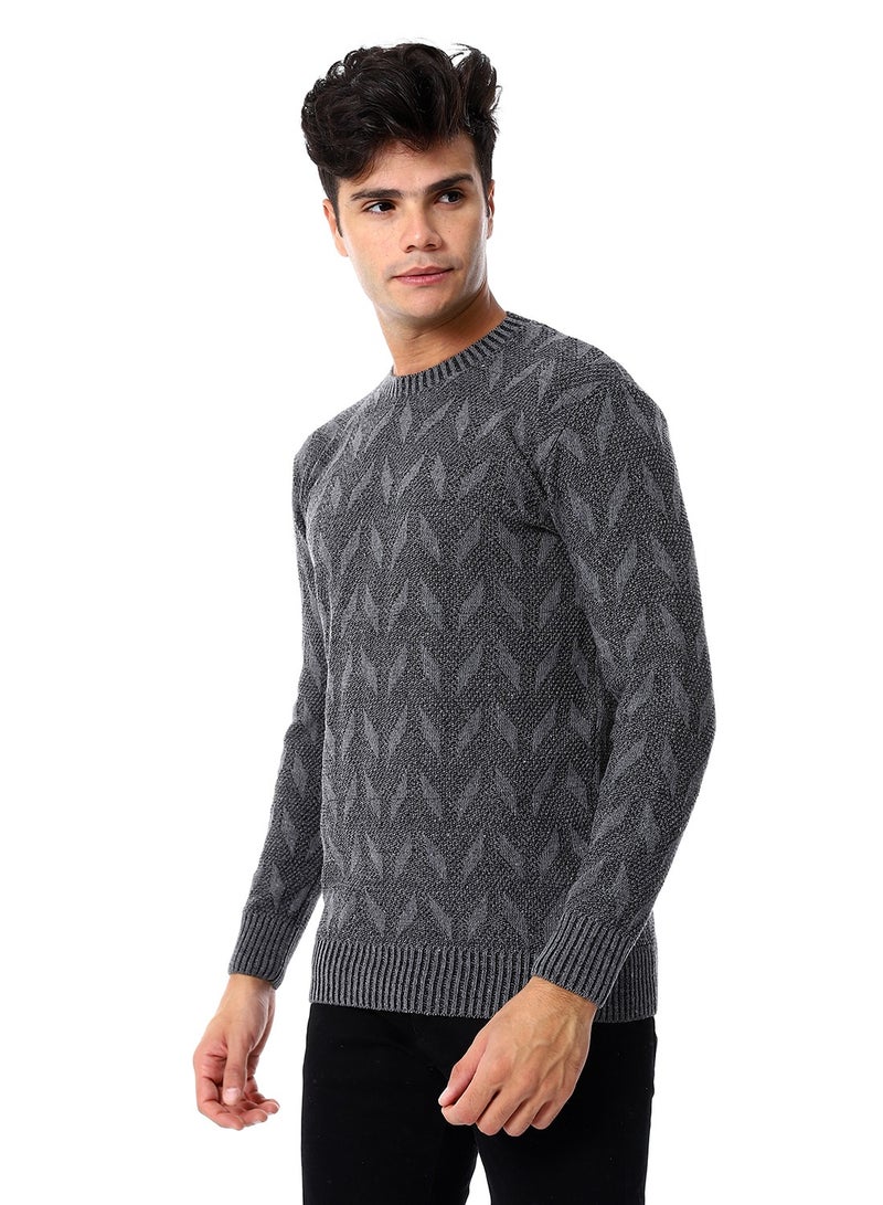Caesar Wool Mens Pullover With Multi Design - Image 2