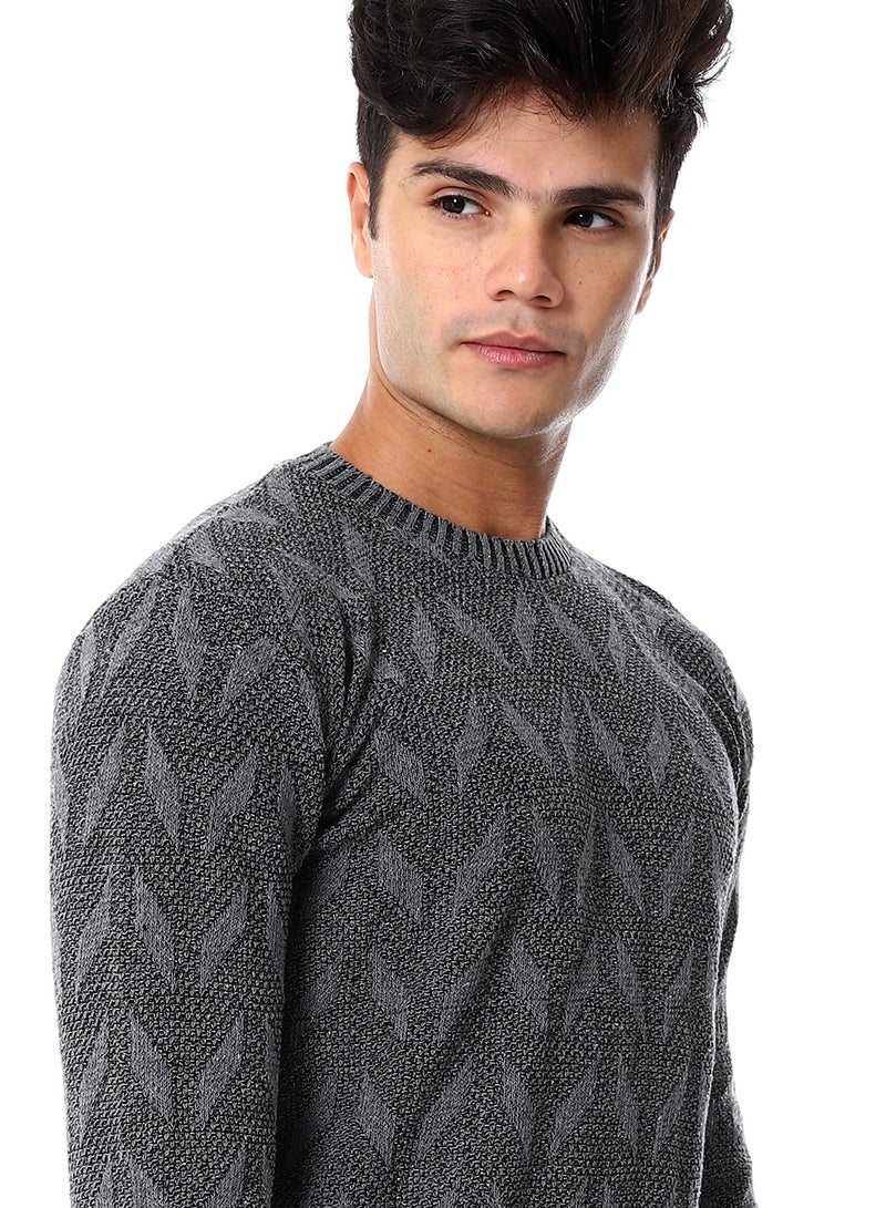 Caesar Wool Mens Pullover With Multi Design - Image 3