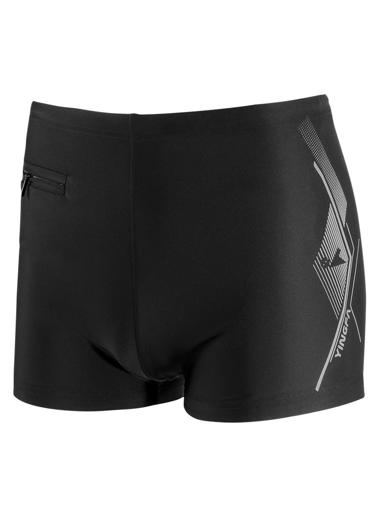 KUYING New High Waisted Flat Angle Swimming Trunks 