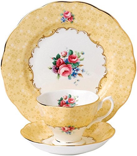 Royal Albert 100 Years 1990 3-Piece Set (Teacup, Saucer & Plate 8") - Image 3