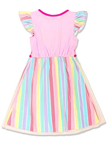 Barbie Girl's Rainbow Dress Up Fantasy Gown Nightgown Pajamas (4, Pink) - Image 3