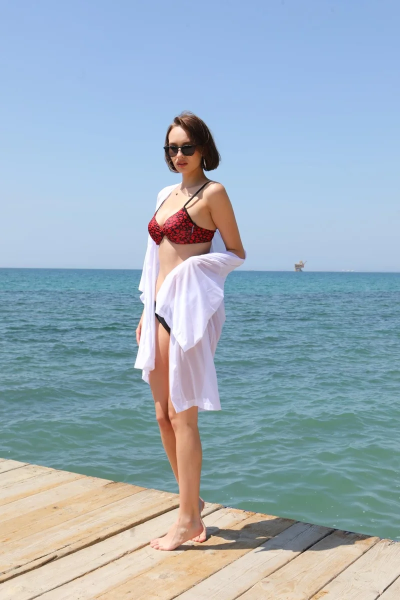 اكبينيز Women's Kimono Pareo Beach Dress White 38049