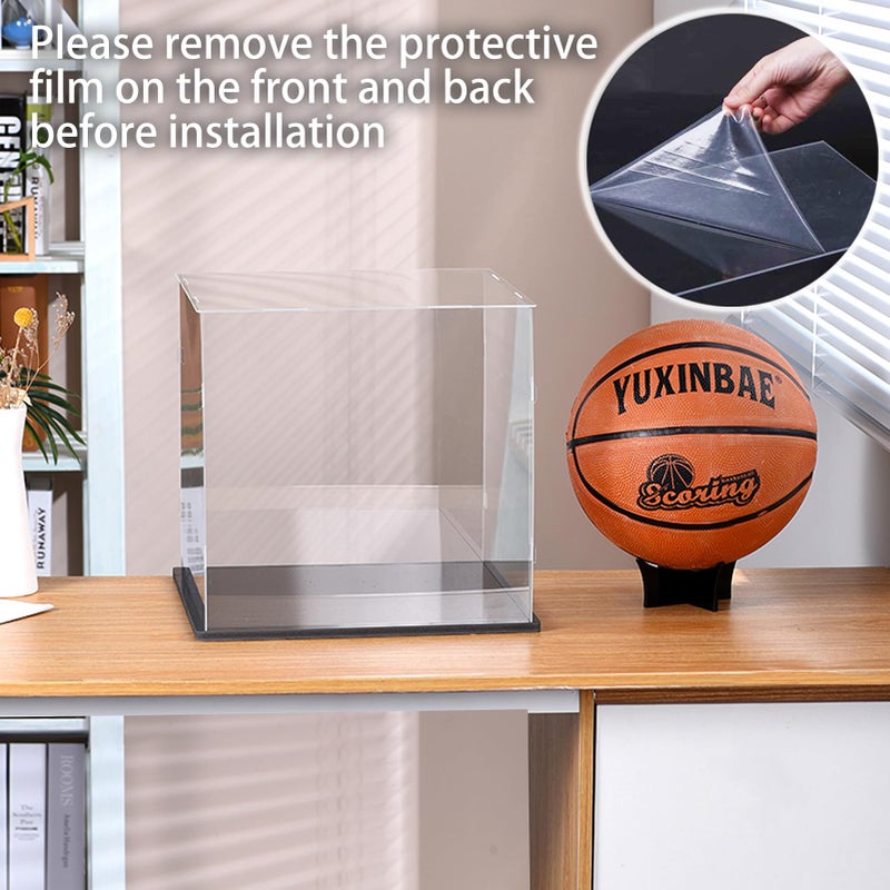 SANOSY Clear Acrylic Display Case UV Protected Acrylic Basketball Holder, Display Case for Autographed Basketball, for basketballs, dolls, car models, souvenirs(basketball) - Image 2