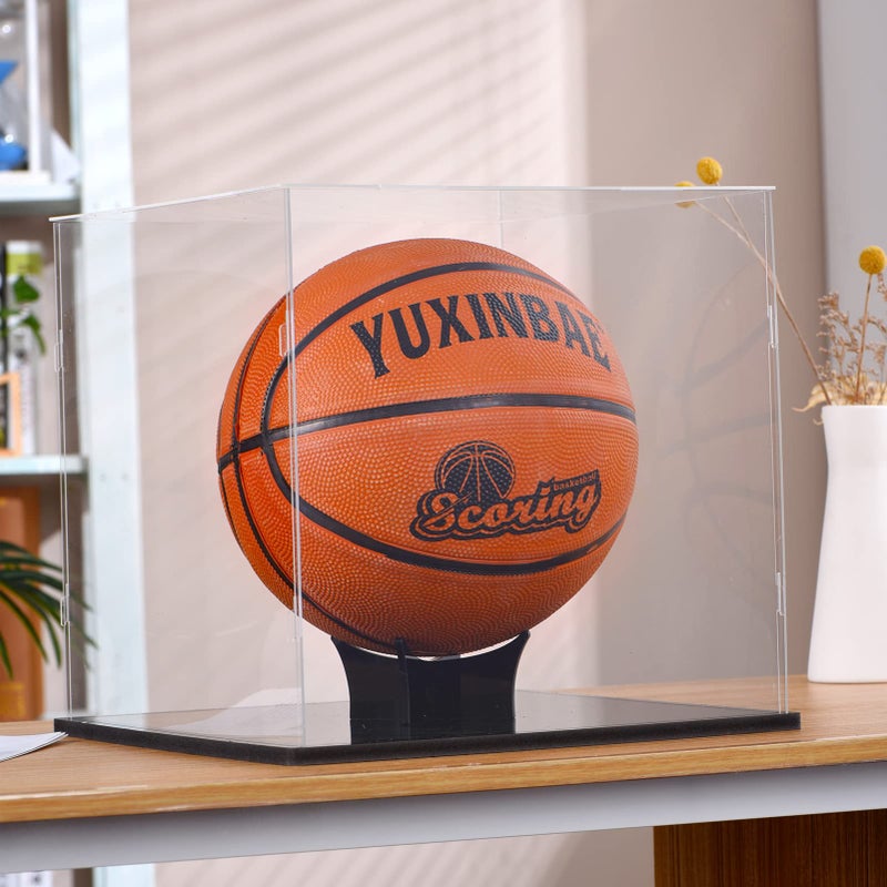 SANOSY Clear Acrylic Display Case UV Protected Acrylic Basketball Holder, Display Case for Autographed Basketball, for basketballs, dolls, car models, souvenirs(basketball) - Image 5