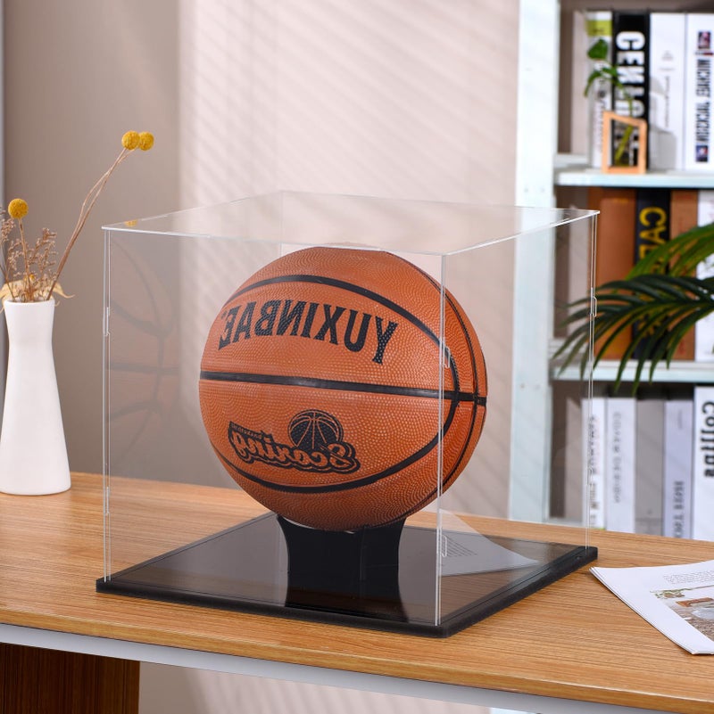 SANOSY Clear Acrylic Display Case UV Protected Acrylic Basketball Holder, Display Case for Autographed Basketball, for basketballs, dolls, car models, souvenirs(basketball) - Image 3