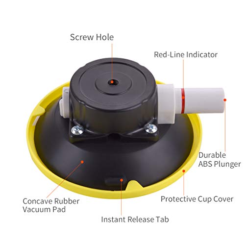 IMT 4.5" Vacuum Suction Cup Mounting Base with 1/4"-20 Female Thread, Air Pump Car Camera Suction Holder, Glass Sucker/Car Sucker for Camera - Image 2