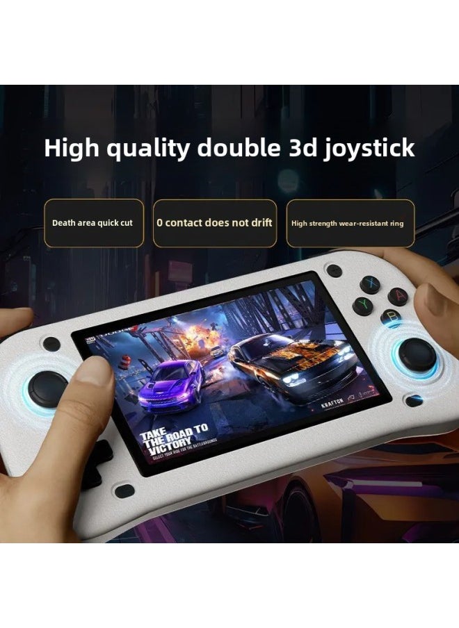 Retro Nostalgic PSP Remote Sensing Arcade Fc Handheld G28 Handheld Game Machine 4.3 Inch HD IPS Screen-Model:G28-white [64gb]