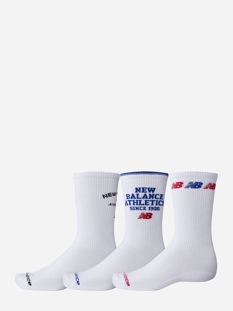 New Balance Pack of 3 - Graphic Logo Socks - Image 1