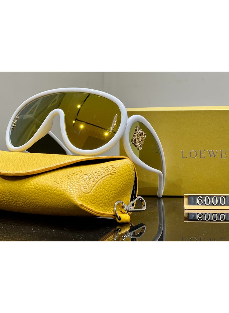 LOEWE Sunglasses with White Frames and Yellow Case