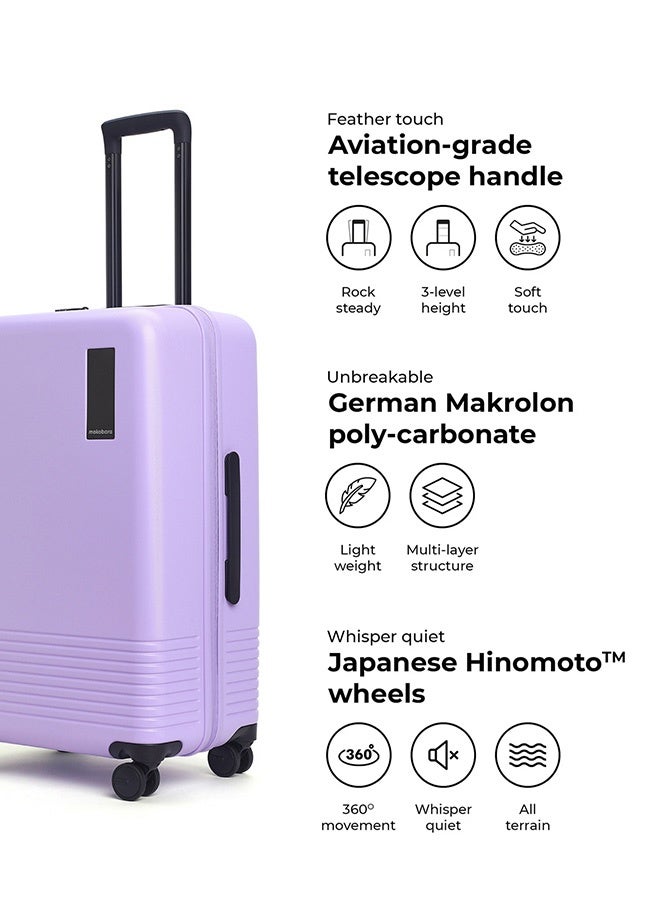 موكوبارا للتجارة ذ.م.م حقيبة سفر ألمانية من البولي كربونات بتصميم كوزميك فايبرز لافندر - Image 4
