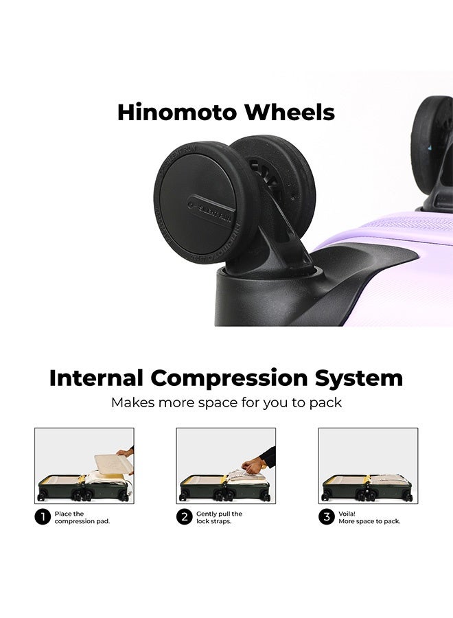 موكوبارا للتجارة ذ.م.م حقيبة سفر ألمانية من البولي كربونات بتصميم كوزميك فايبرز لافندر - Image 3