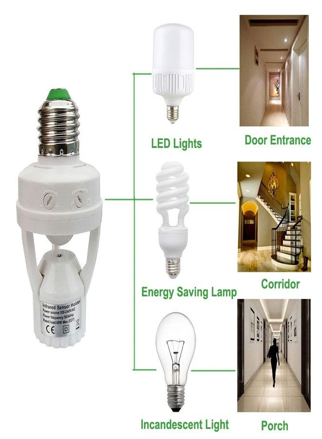 Taigeguang PIR Motion Sensor Light Socket,E26/E27 Smart Lamp Bulb Holder Adapter Auto On/Off Light Control Suitable for Garage Basement Porch Storage Room - Image 5