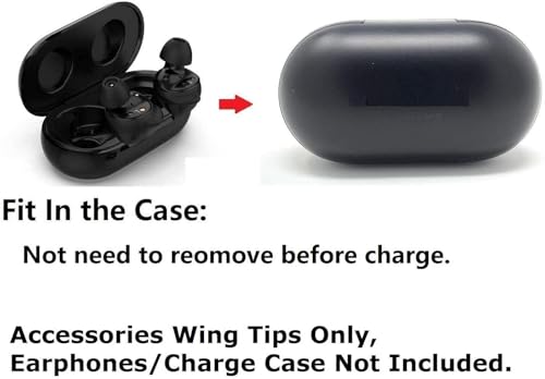 BLLQ Replacement for Samsung Galaxy Bud+ Plus Ear Tips Wing Tips 12 PCS Accessories, Silicone Ear Hooks Wingtips Earbuds Cover Eargels Eartips Compatible with Galaxy Buds Plus,Black(Buds+) - Image 3