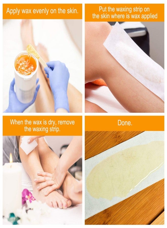E-DUNIA® Wax Applicator Sticks(100 count) and Non-Woven White Wax Strips (70 count)-Hair Styling Comb (1 Count) Wooden Waxing Spatulas - Hair removal - For Men - Women -Eyebrow Home Body Waxing - Image 4
