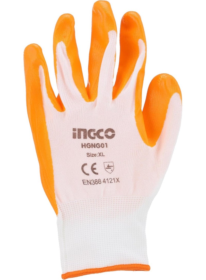 إنجكو قفازات العمل الآمنة المضادة للانزلاق من النتريل HGNG01 من إنجكو - Image 3