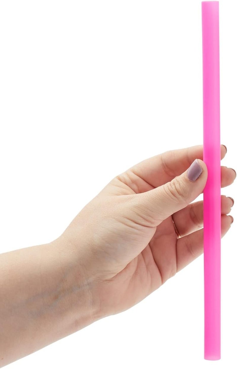 Juvale 100 Disposable Plastic Drinking Straw  Individually Wrapped Jumbo Smoothie Straws for Boba Fruit Milkshakes  Bubble Tea 4 Colors 05Inch Diameter 10Inch Length - Image 5