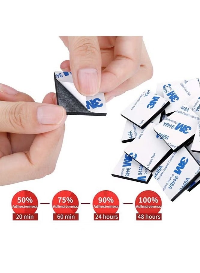 3M 120 Pack Square Double Sided Foam Tape Double Sided Foam Adhesive Tape Black Strong Tape Pads for DIY Art Crafts Supplies, 40*40mm - Image 4