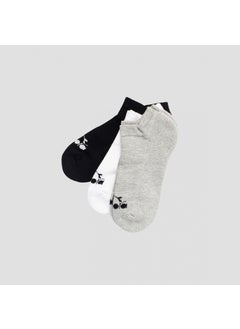 DIADORA 3 Pack Ankle Socks M Black White Gray Men's 3-Piece Socks - D202532-975  - Image 1