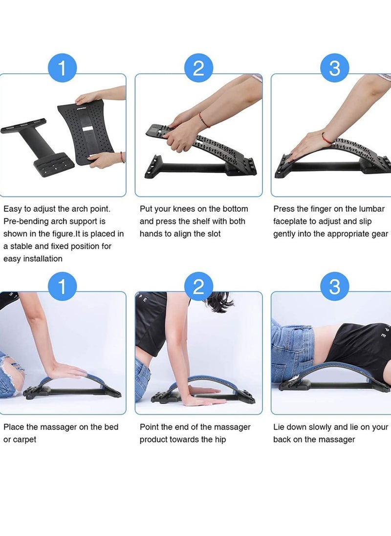 SPORT - Massager For Pain Relief For Lower Back and Upper Back to Correct Postural Imbalance, Ideal For Office Workers and Women At Home, For Yoga, It Relief Stress and Fatigue, Lumbar Spinal Massager - Image 1