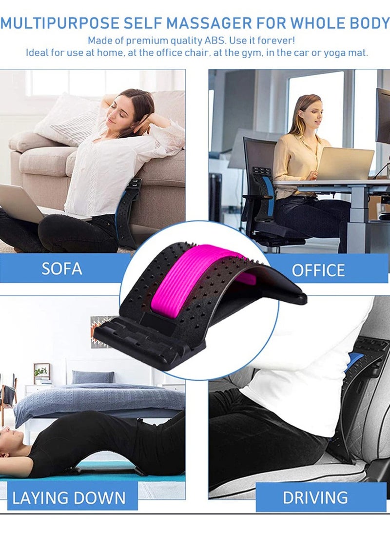 SPORT - Massager For Pain Relief For Lower Back and Upper Back to Correct Postural Imbalance, Ideal For Office Workers and Women At Home, For Yoga, It Relief Stress and Fatigue, Lumbar Spinal Massager - Image 1