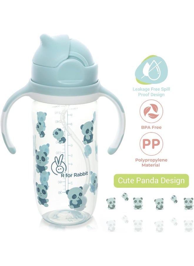 R for Rabbit R for Rabbit Premium Bubble Baby Sipper |10 fl oz | Anti Spill Sippy Cup with Soft Silicone Straw BPA Free & Non Toxic for Baby/Kids of 9+ Months - (300 ml Blue)  - Image 5