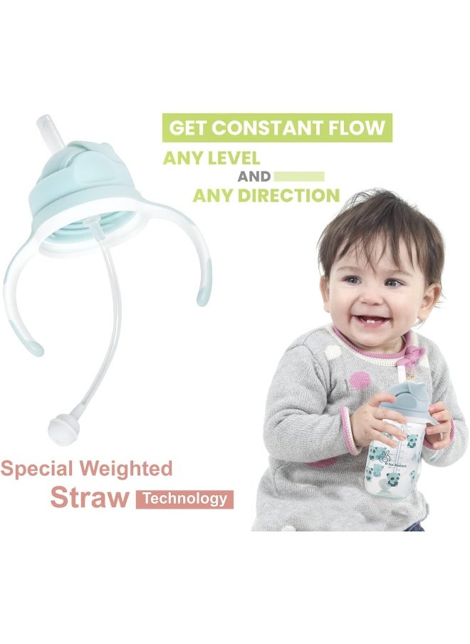 R for Rabbit R for Rabbit Premium Bubble Baby Sipper |10 fl oz | Anti Spill Sippy Cup with Soft Silicone Straw BPA Free & Non Toxic for Baby/Kids of 9+ Months - (300 ml Blue)  - Image 4