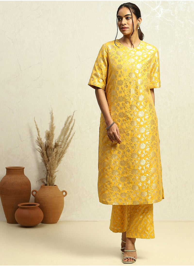 Biba Embossed Kurti & Bottom Set  - Image 1