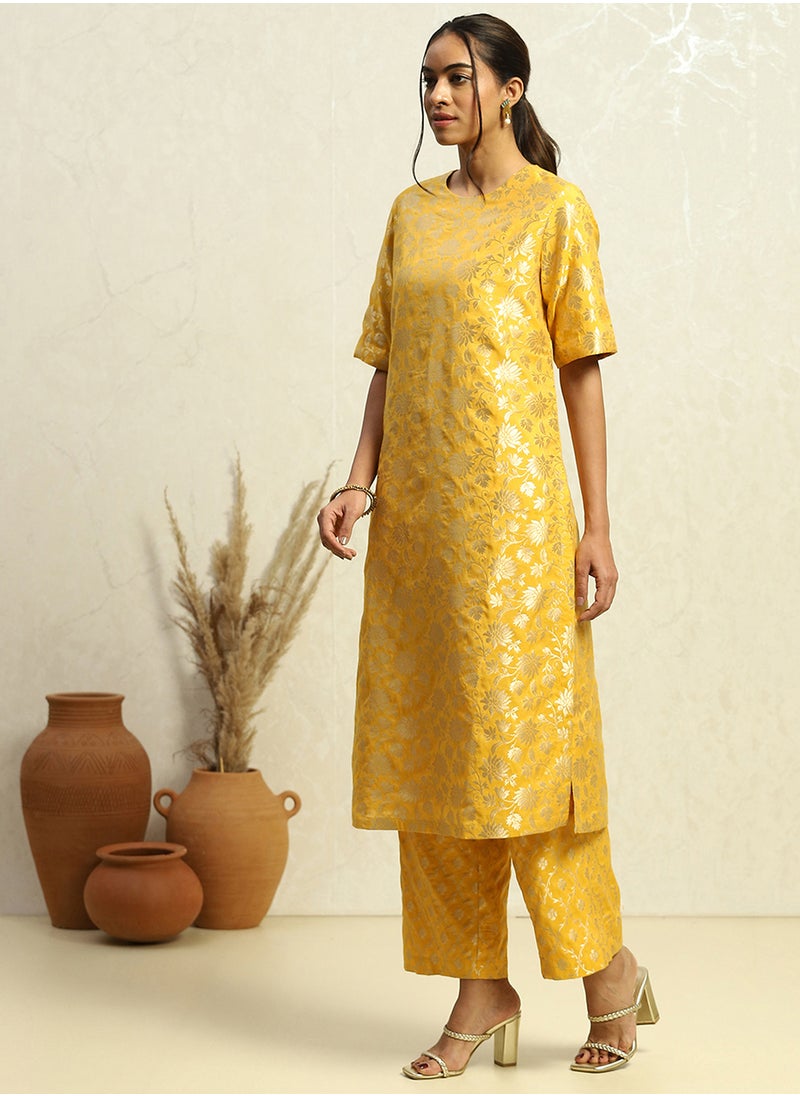 Biba Embossed Kurti & Bottom Set  - Image 4