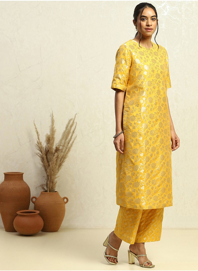 Biba Embossed Kurti & Bottom Set  - Image 3