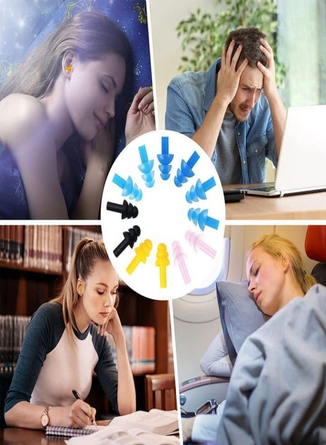 DESCTIDY مجموعة ديسكتيدي المكونة من 6 قطع من سدادات الأذن المصنوعة من السيليكون المقاوم للماء، وسدادات الأنف، وواقيات الأذن والأنف، ومجموعات السباحة - Image 5