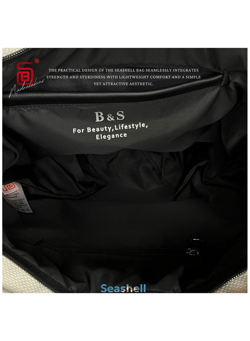 B.S COLLECTION - Babyblue Women's Fashion Multipurpose Business Bag - High Quality Soft Burlap Canvas Fashion Bag… - Image 4