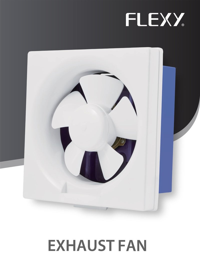 Flexy 8-Inch Exhaust Fan FEX158WT with Top-Grade PP Plastic, Low-Noise Design, Detachable Blade, 30W Power, High Air Delivery, 220–240V, 2-Year Warranty - Image 2