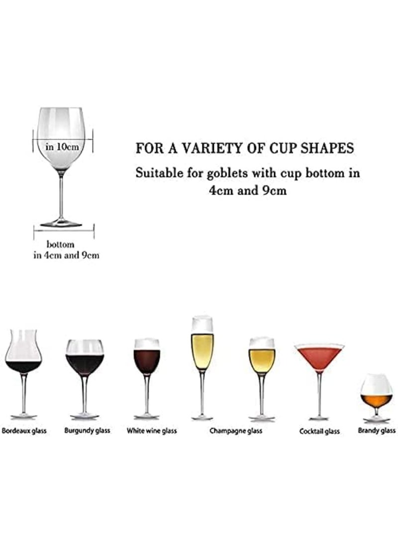 Luckam Organize Stemware with Under Cabinet Goblet Rack - 3 Rows, Metal Organizer for Kitchen or Bar - Image 2